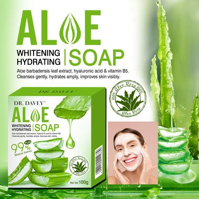 DR.DAVEY Aloe Vera Whitening Soap, 100G