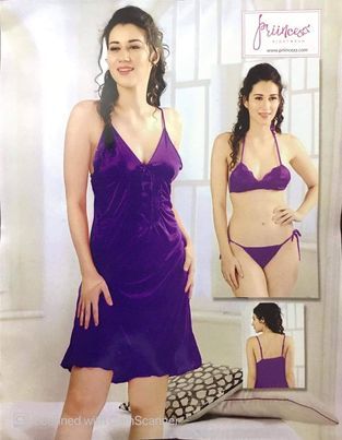 3 Part /Exclusive, Fashionable comfortable Night Dress for women