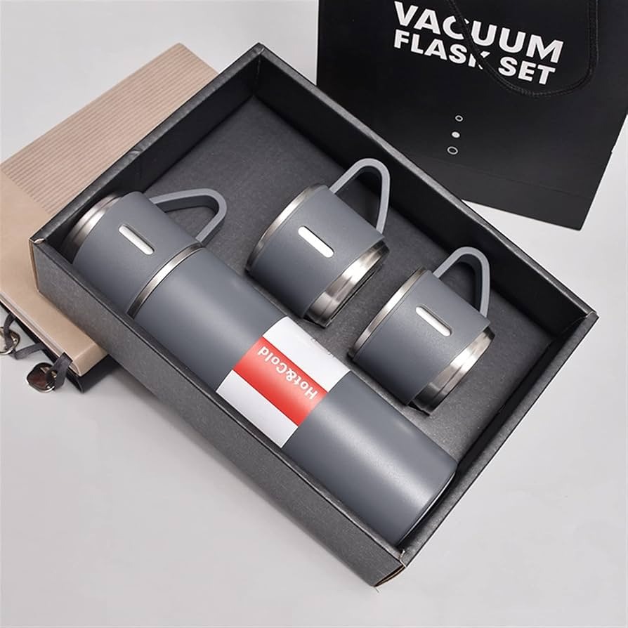 500ML 304 Stainless Steel Vacuum Insulated Bottle Gift Set Office Business Style Coffee Mug Thermos Bottle Portable Flask Carafe
