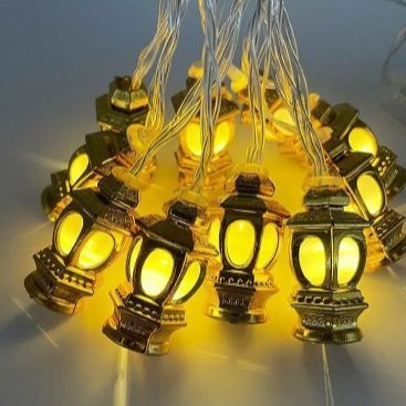 Golden Metal Hurricane Fairy Light 20 Pcs Decorative Home Decor Fairy Light