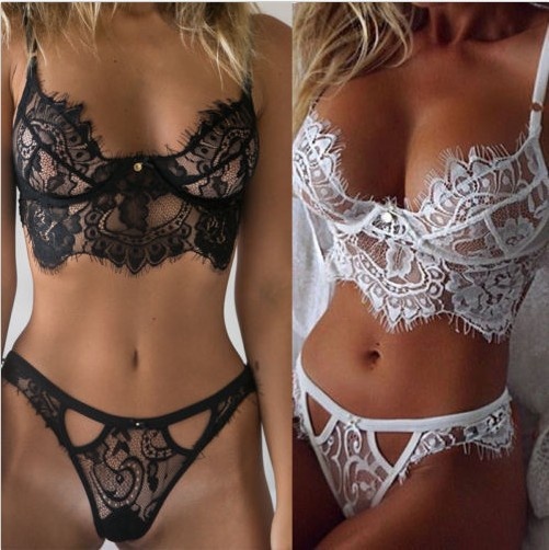Lace Sexy Women's Bikini, See-Through Three-Piece Seductive Set, Dropshipping 2111